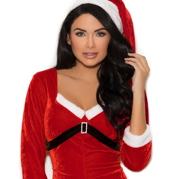 Santa Christmas Velvet Romper - Picture 3 of 5